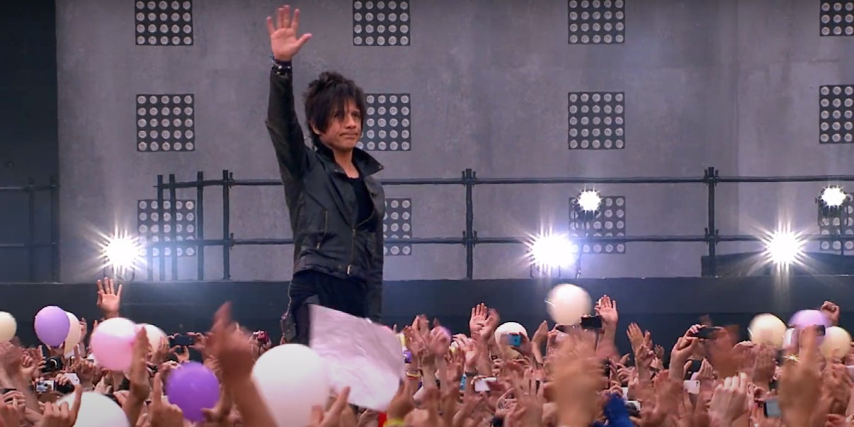Nicola Sirkis lors du concert d'Indochine au Stade de France en juin 2014