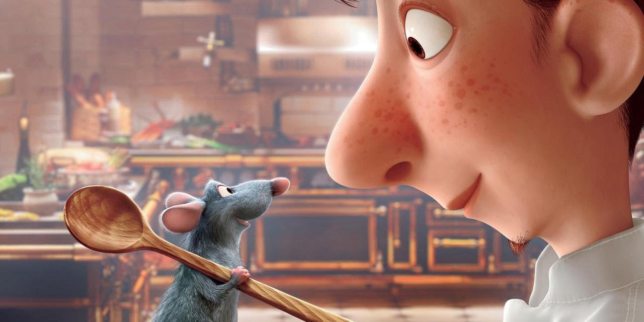 Rémy le rat et Alfredo Luiguini dans Ratatouille.