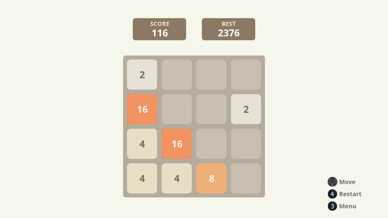 Dans 2048, il faut additionner les chiffres similaires pour atteindre le montant recherché Dans 2048, il faut additionner les chiffres similaires pour atteindre le montant recherché