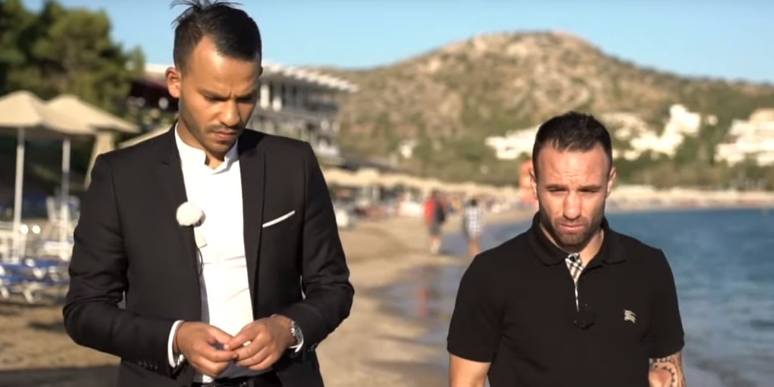 Mathieu Valbuena et Mohamed Bouhafsi dans l'émission Comme Jamais sur RMC Sport.