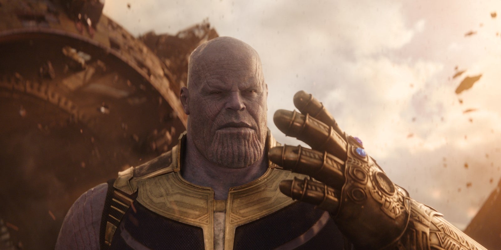 Thanos et son gant de l’infini dévastateur dans Avengers : Infinity War en 2018.