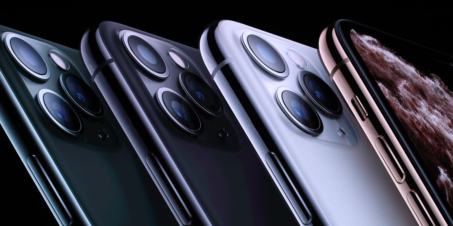 L'iPhone 11 Pro présenté durant la Keynote d'Apple, à Cupertino, le 10 septembre 2019.