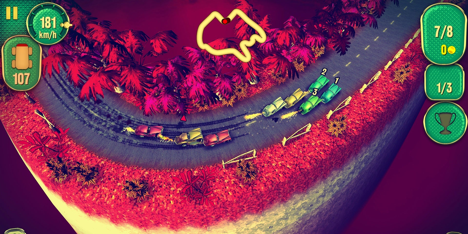 Attention aux virages dans "Vertigo Racing", désormais disponible sur l'application SFR Jeux illimité !