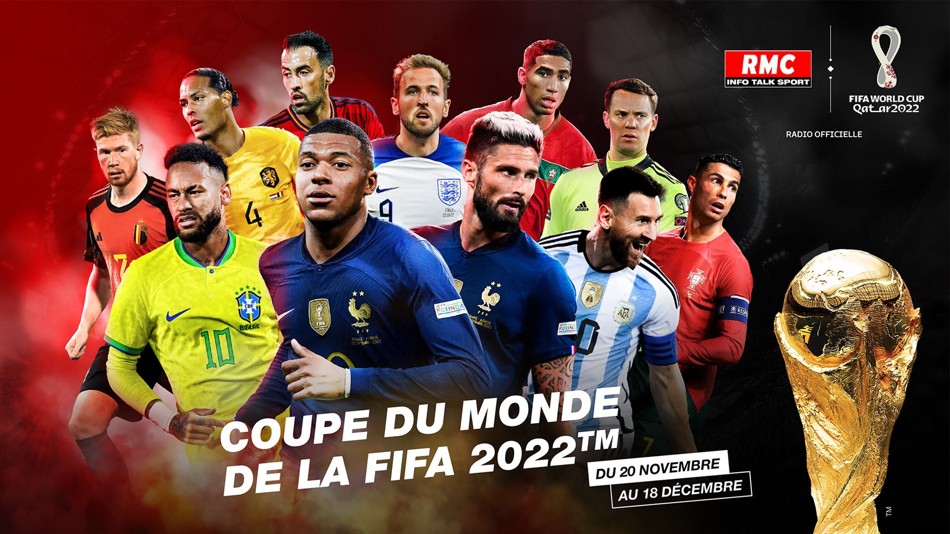 Suivez l'intégralité de la Coupe du Monde et son actualité en continu avec l'application RMC
