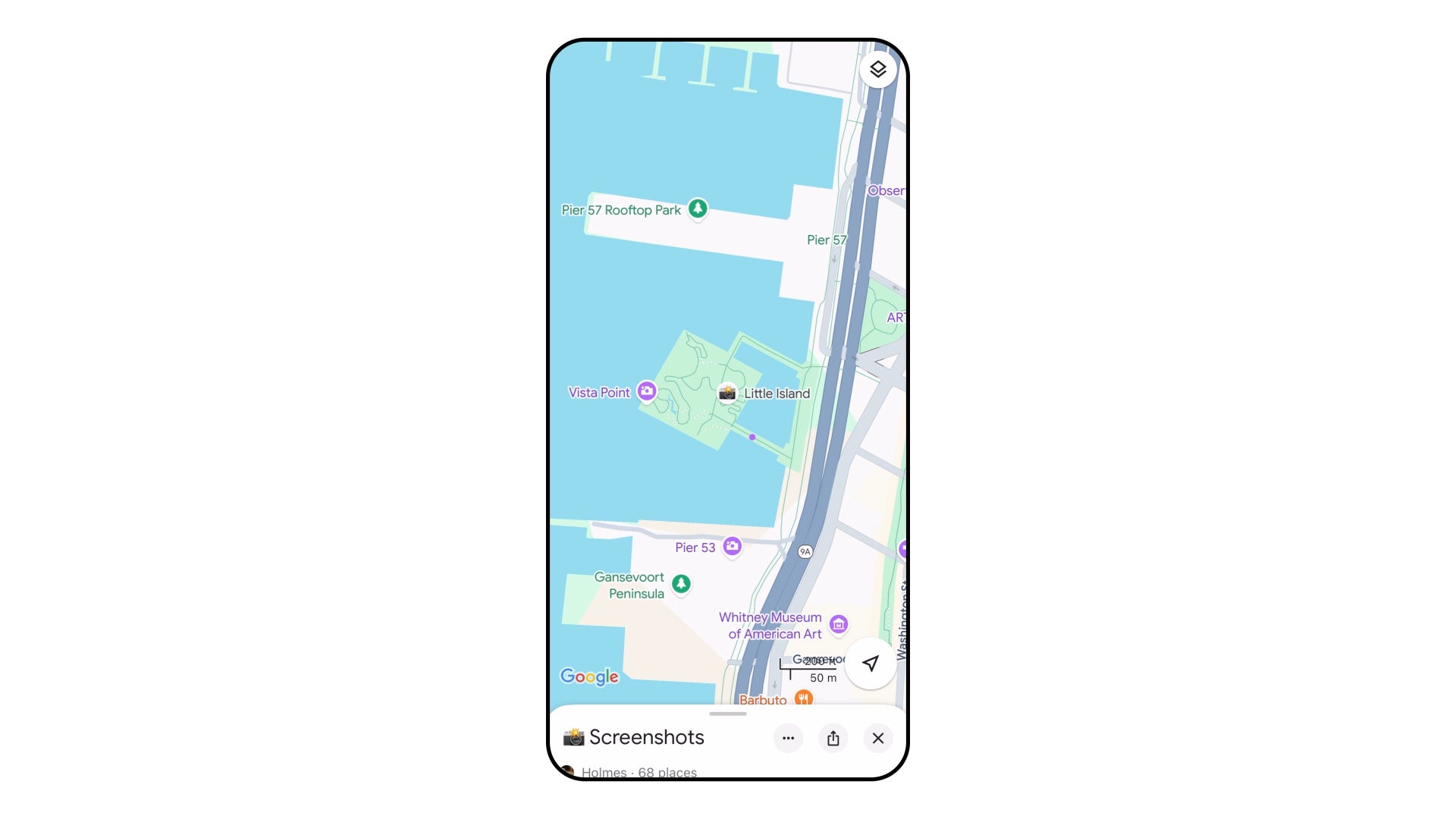 Dès que vous enregistrez une capture d'écran contenant un lieu précis, celui-ci s'affiche sur la carte. Dès que vous enregistrez une capture d'écran contenant un lieu précis, celui-ci s'affiche sur la carte.