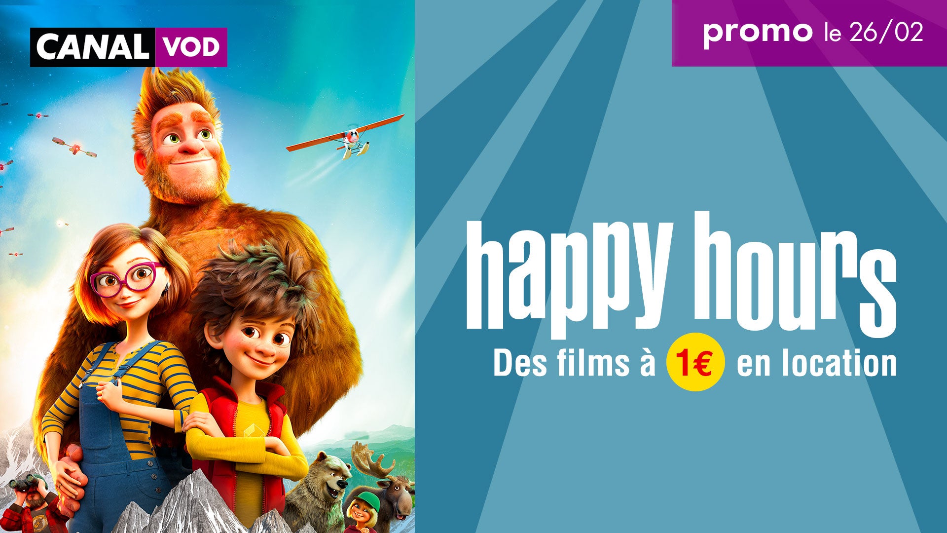 Ce vendredi 26 février, pendant 24 heures, profitez d'une sélection de films à 1 euro sur CANAL VOD depuis la box SFR. 