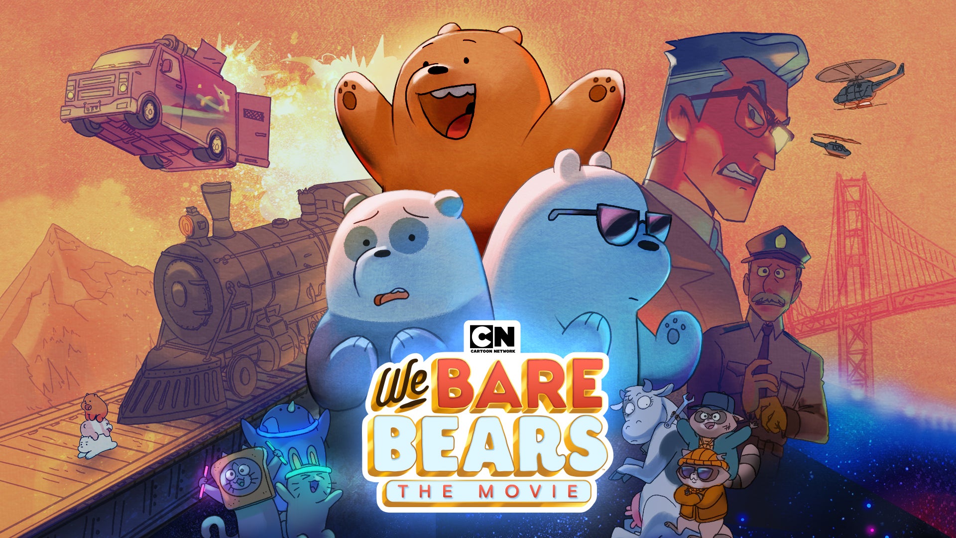 Panda, Grizzly et Polaire embarquent dans une grande aventure dans le film "We Bare Bears".