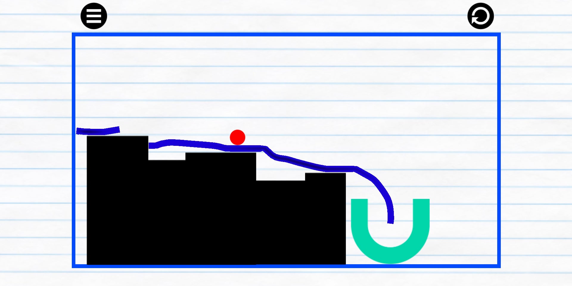 Tracer une ligne pour emmener la balle vers l'objectif dans Physics Drops.