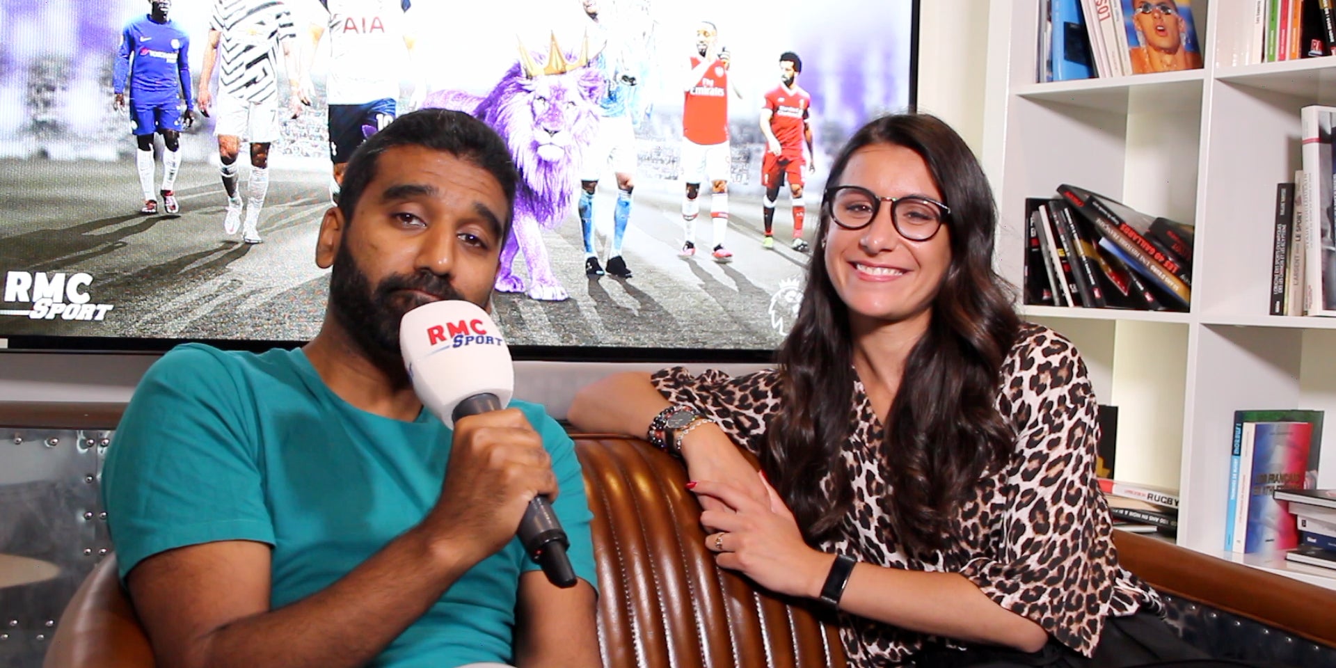 Salim Baungally et Flora Moussy, présentateurs de PL Live chaque week-end sur RMC Sport