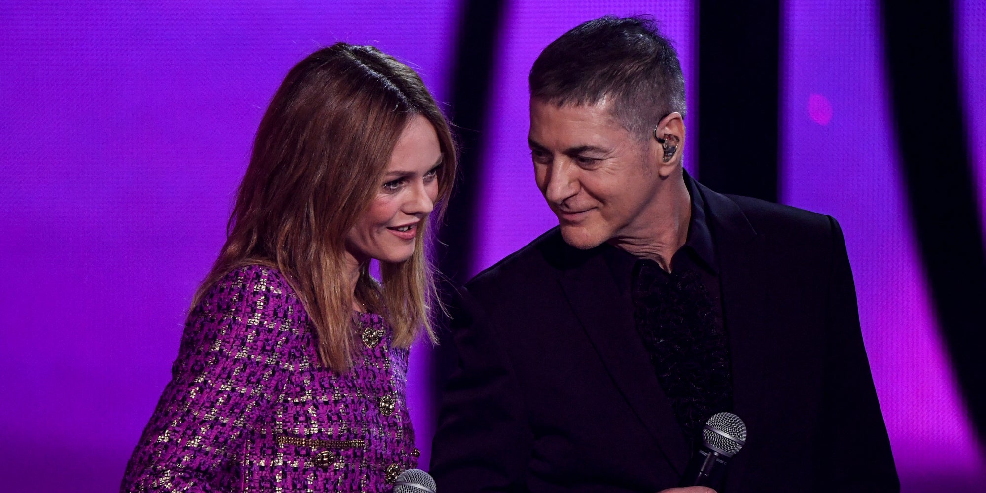 Vanessa Paradis et Étienne Daho aux 36e Victoires de la Musique, à la Seine Musicale de Boulogne-Billancourt, le 12 février 2021.