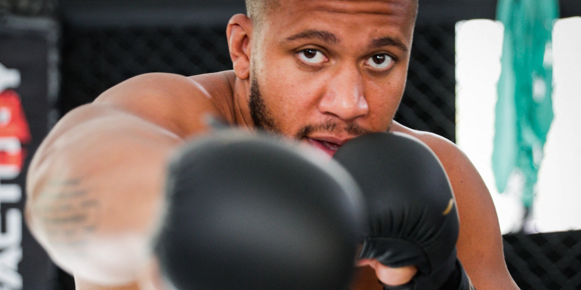 Ciryl Gane à l'entraînement, le 14 septembre 2021 à Paris