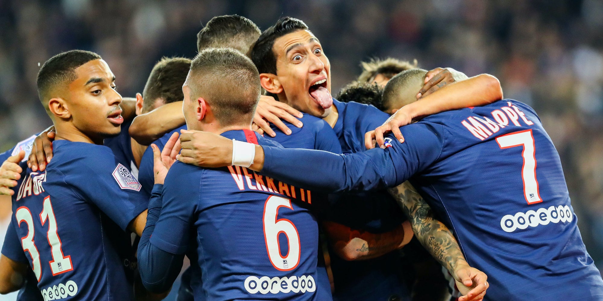 Le PSG lors de sa rencontre face à l'OM en Ligue 1.