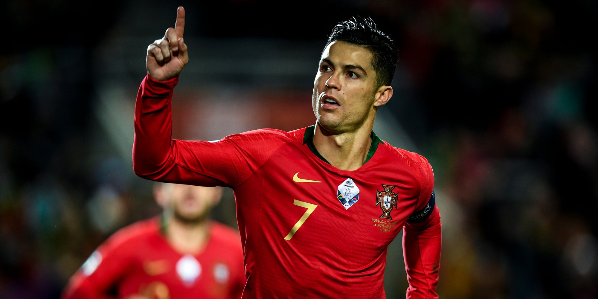 Cristiano Ronaldo a inscrit un triplé contre la Lituanie le 14 novembre 2019 à Faro, au Portugal