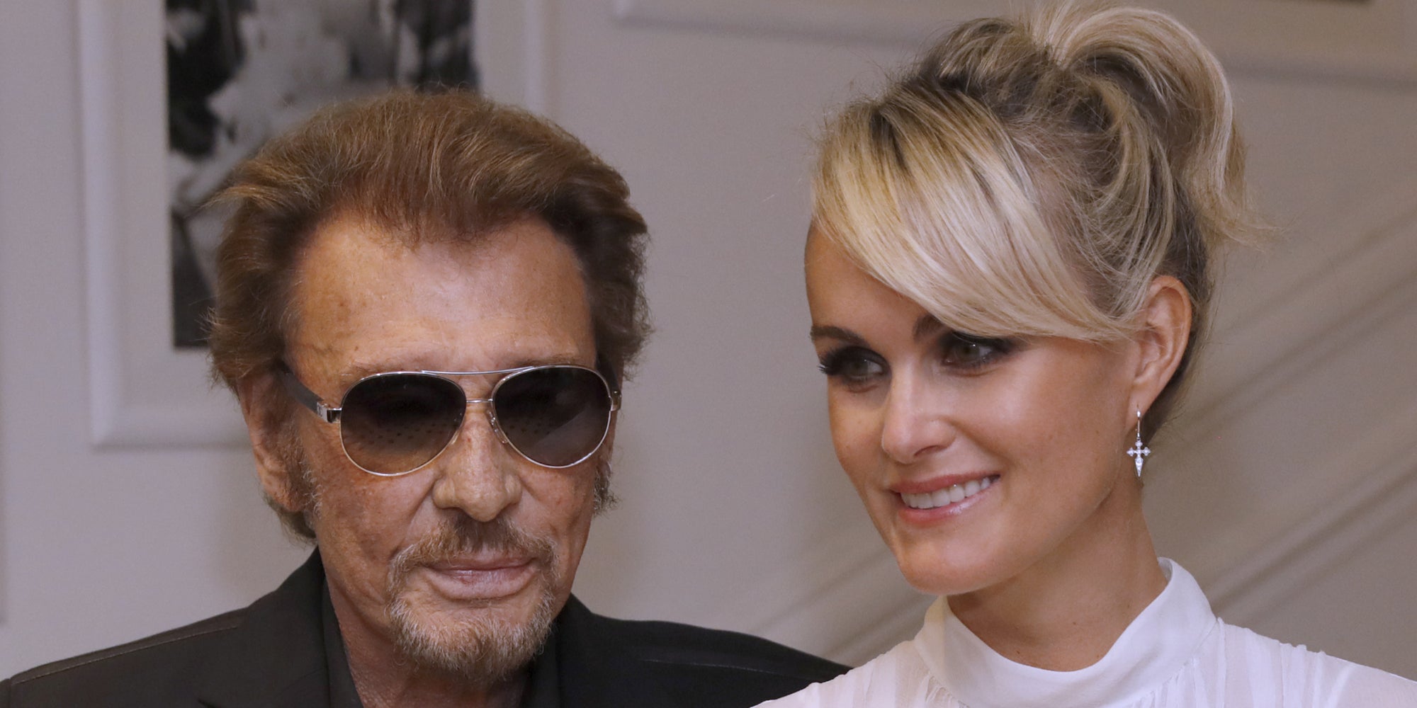 Johnny et Laeticia Hallyday au défilé Dior automne/hiver 2016.