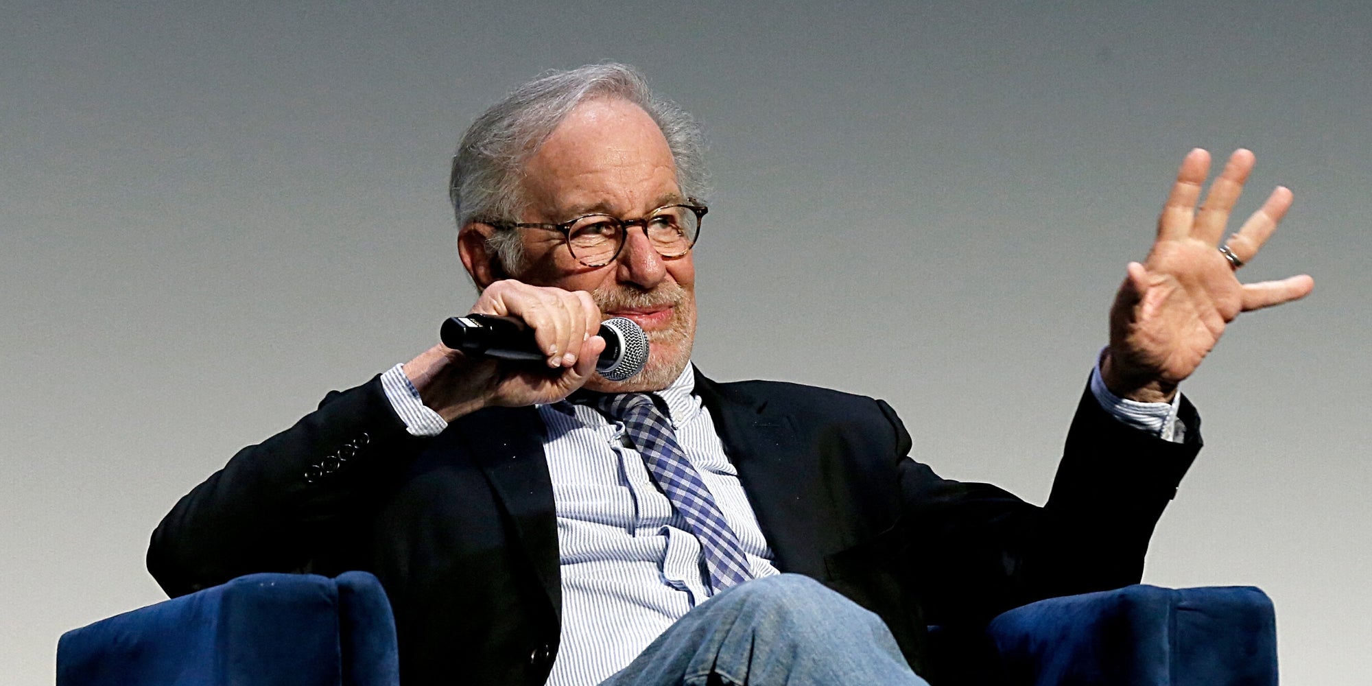 Steven Spielberg lors de sa conférence au Tribeca Film Festival, le 15 juin 2024 à New York. 
