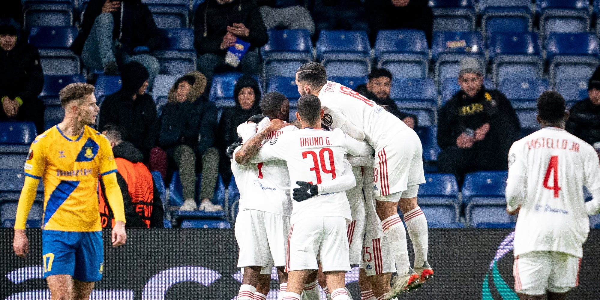 L'Olympique Lyonnais vs Brondby au Danemark en novembre 2021. 