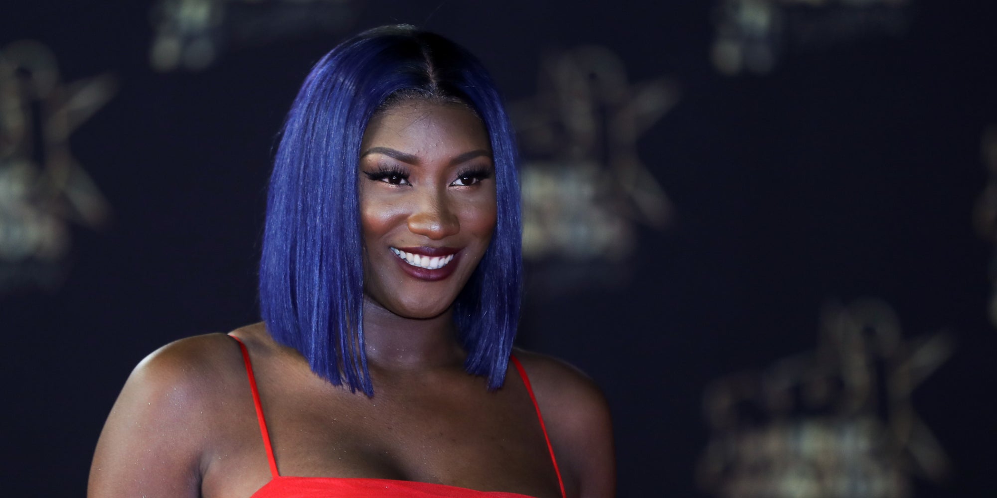 Aya Nakamura, sur le tapis des NRJ Music Awards à Cannes en 2018.

