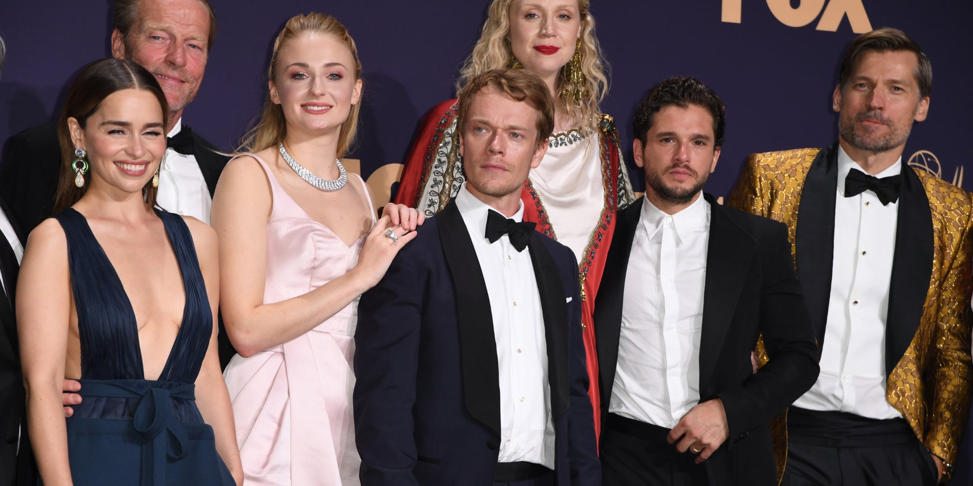 Le casting de Game of Thrones à la cérémonie des Emmy Awards 2019 à Los Angeles, le 22 septembre 2019