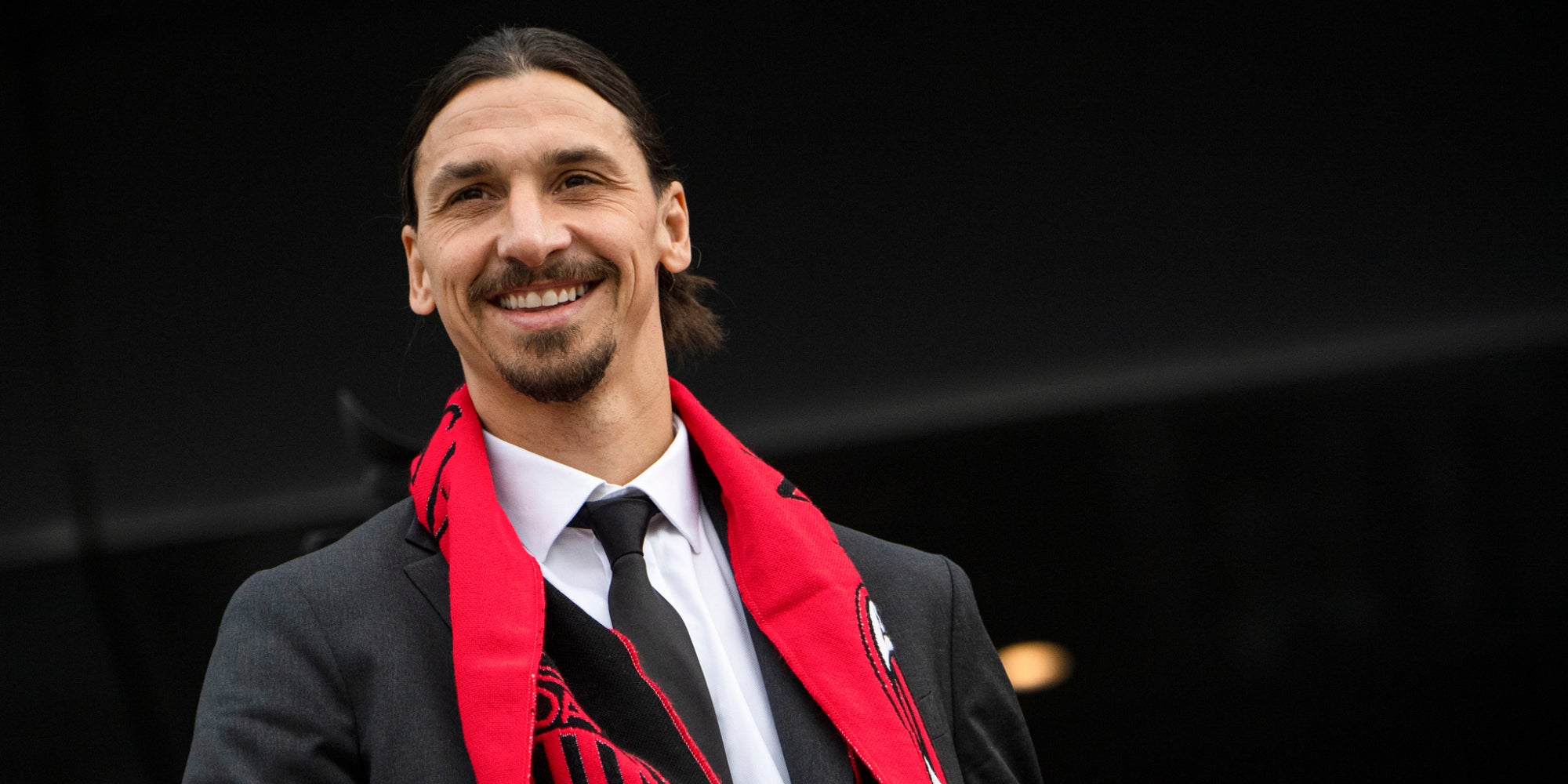Zlatan Ibrahimovic lors de sa présentation officielle au sein de l'AC Milan, le 3 janvier 2020.
