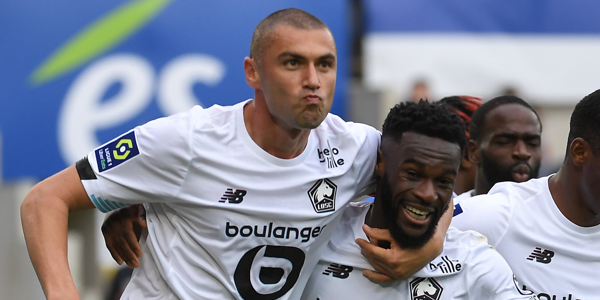 Les joueurs de Lille lors de leur match contre Strasbourg, le 4 octobre 2020 à La Meinau, Strasbourg