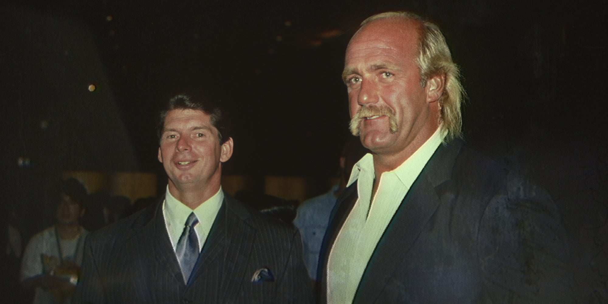 Vince McMahon et le catcheur Hulk Hogan.