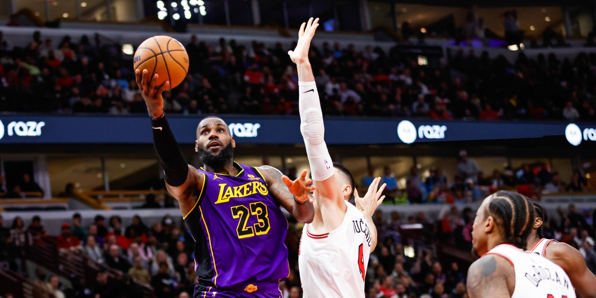 LeBron James lors du match entre les Bulls et les Lakers, le 20 décembre dernier au United Center de Chicago.