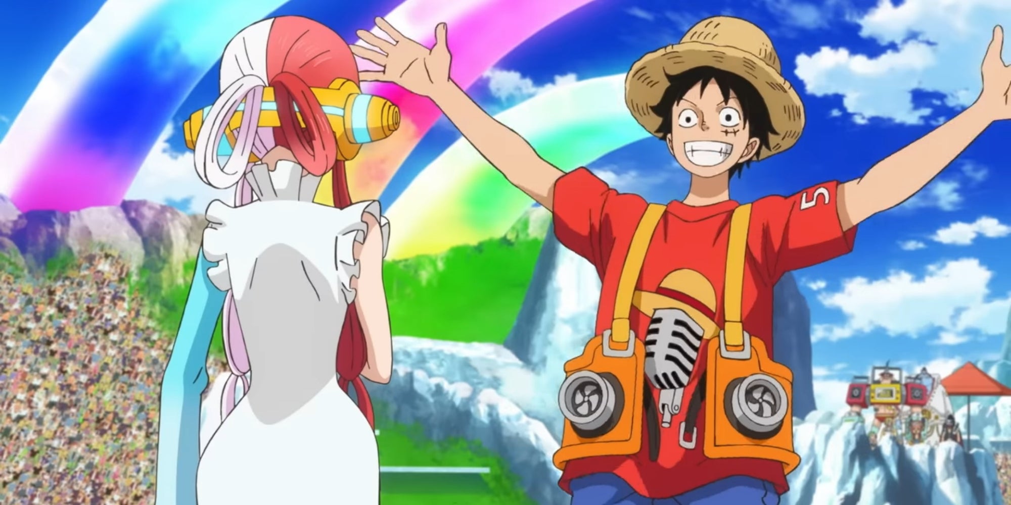 Luffy retrouve Uta, la fille de Shanks Le Roux, sur l'île Elegia pour son très attendu concert.