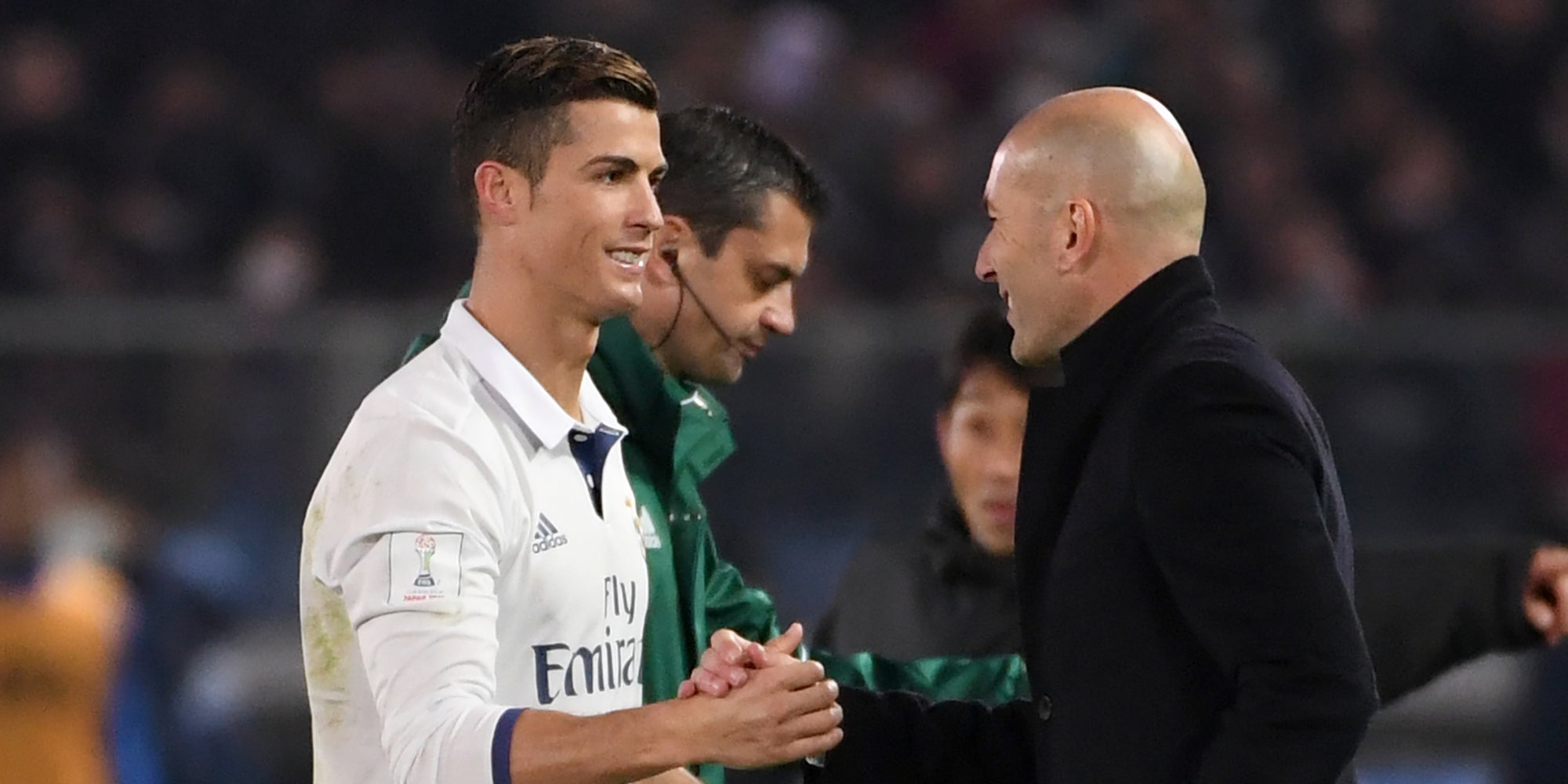Cristiano Ronaldo et Zinédine Zidane ensemble au Real Madrid, le 18 décembre 2016 à Yokohama, au Japon