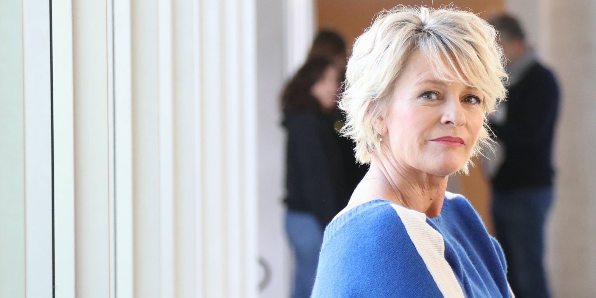 Sophie Davant lors d'une conférence de presse pour le Téléthon, en 2018.