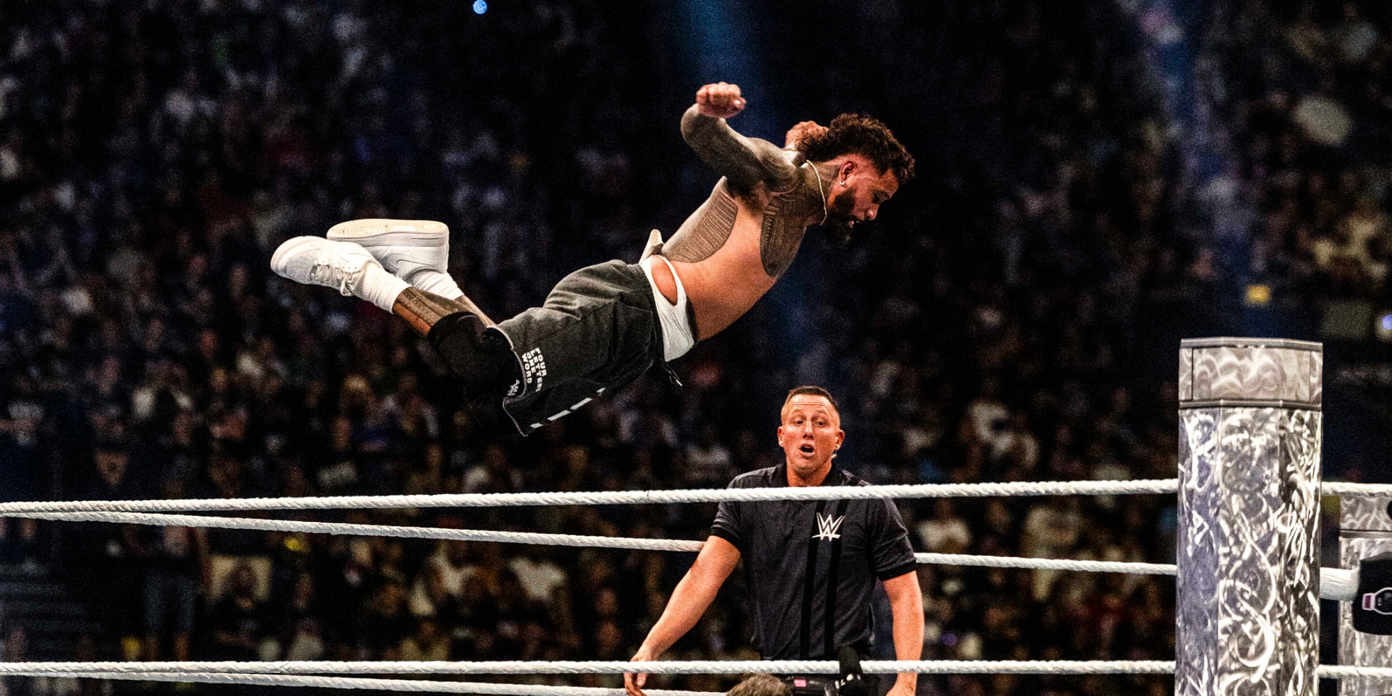 Jey USO lors du WWE Clash à Paris le 31 août 2025.