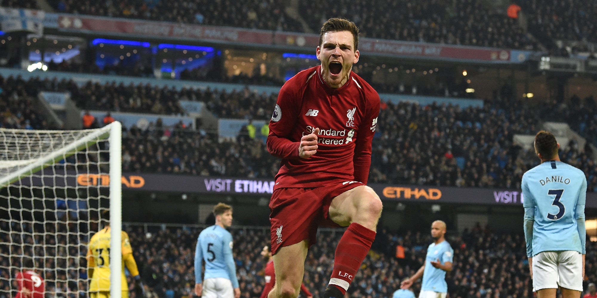 L'écossais de Liverpool Andy Robertson a l'air très heureux que la Premier League reprenne 