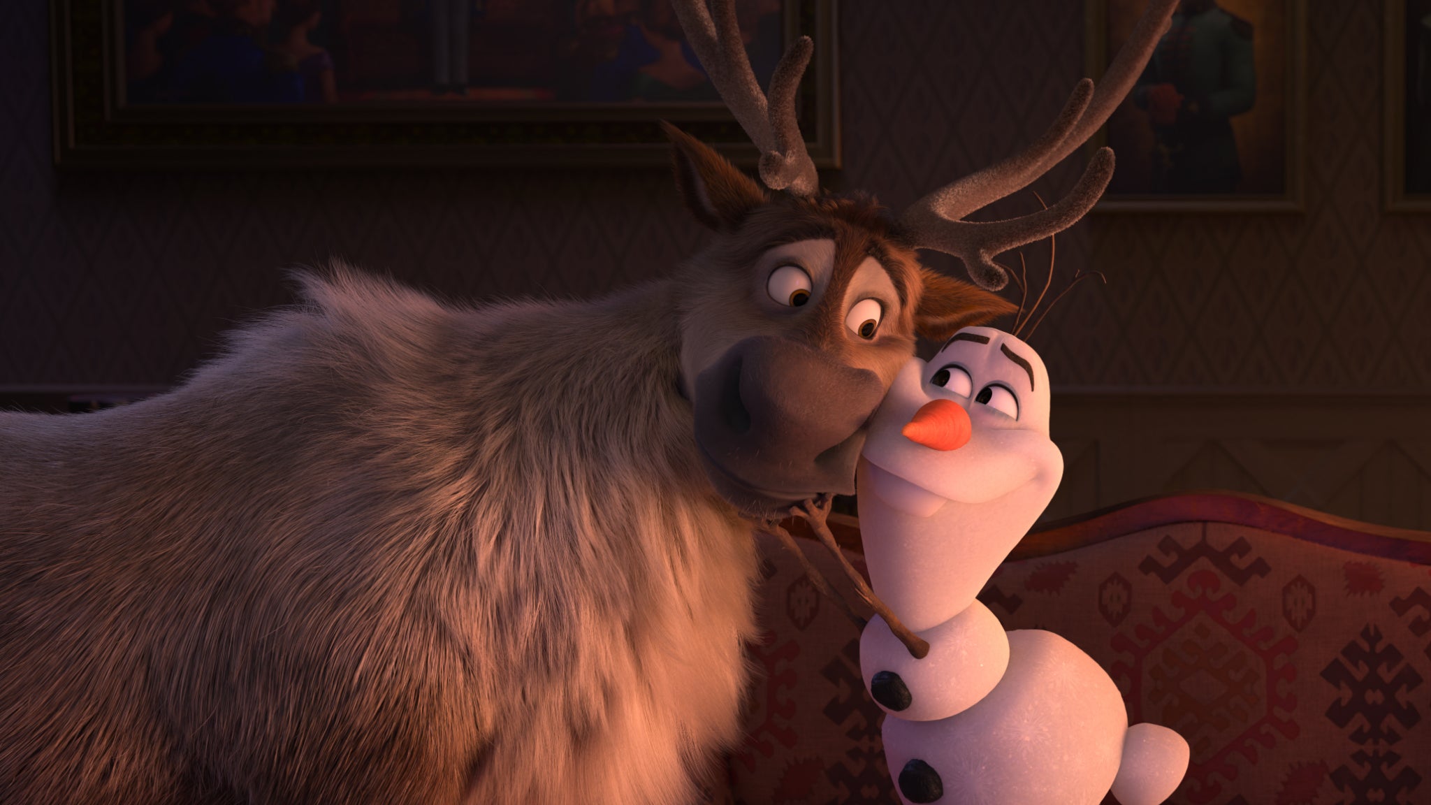 Olaf et Sven dans La Reine des Neiges 2. Olaf et Sven dans La Reine des Neiges 2.