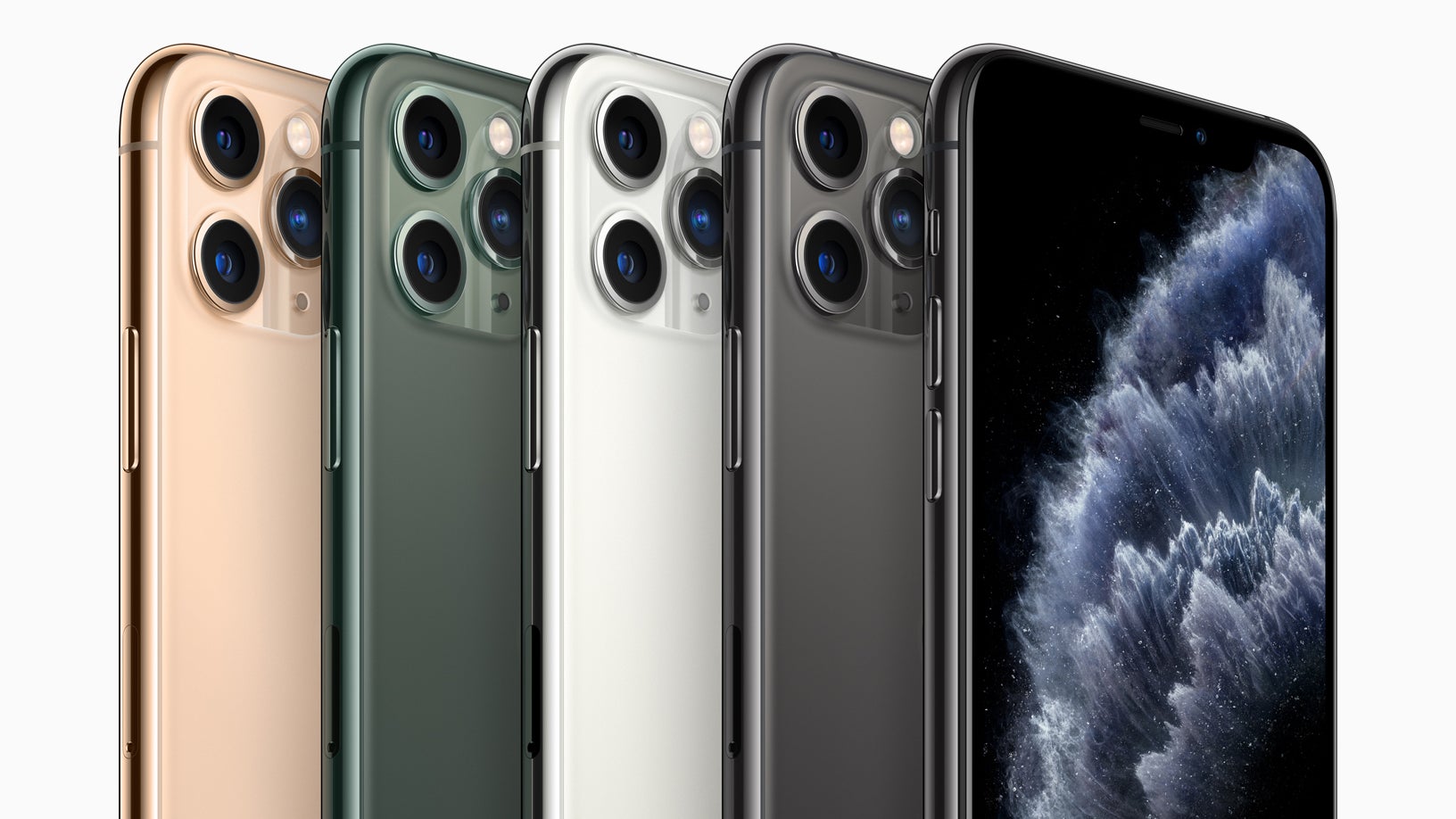 L'iPhone 11 Pro et l'iPhone 11 Pro Max se déclinent en vert profond, gris sidéral, argent et or