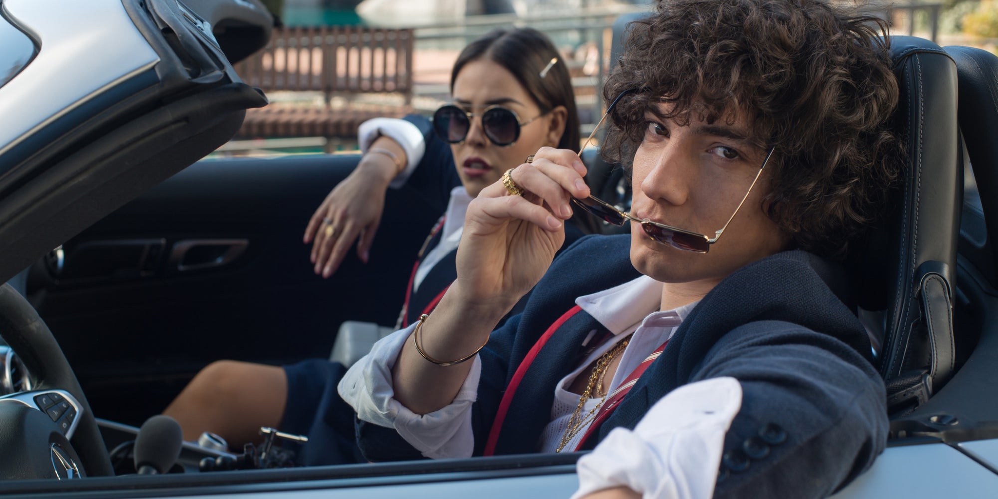 Danna Paola et Jorge López Astorga dans la saison 2 d’Élite.