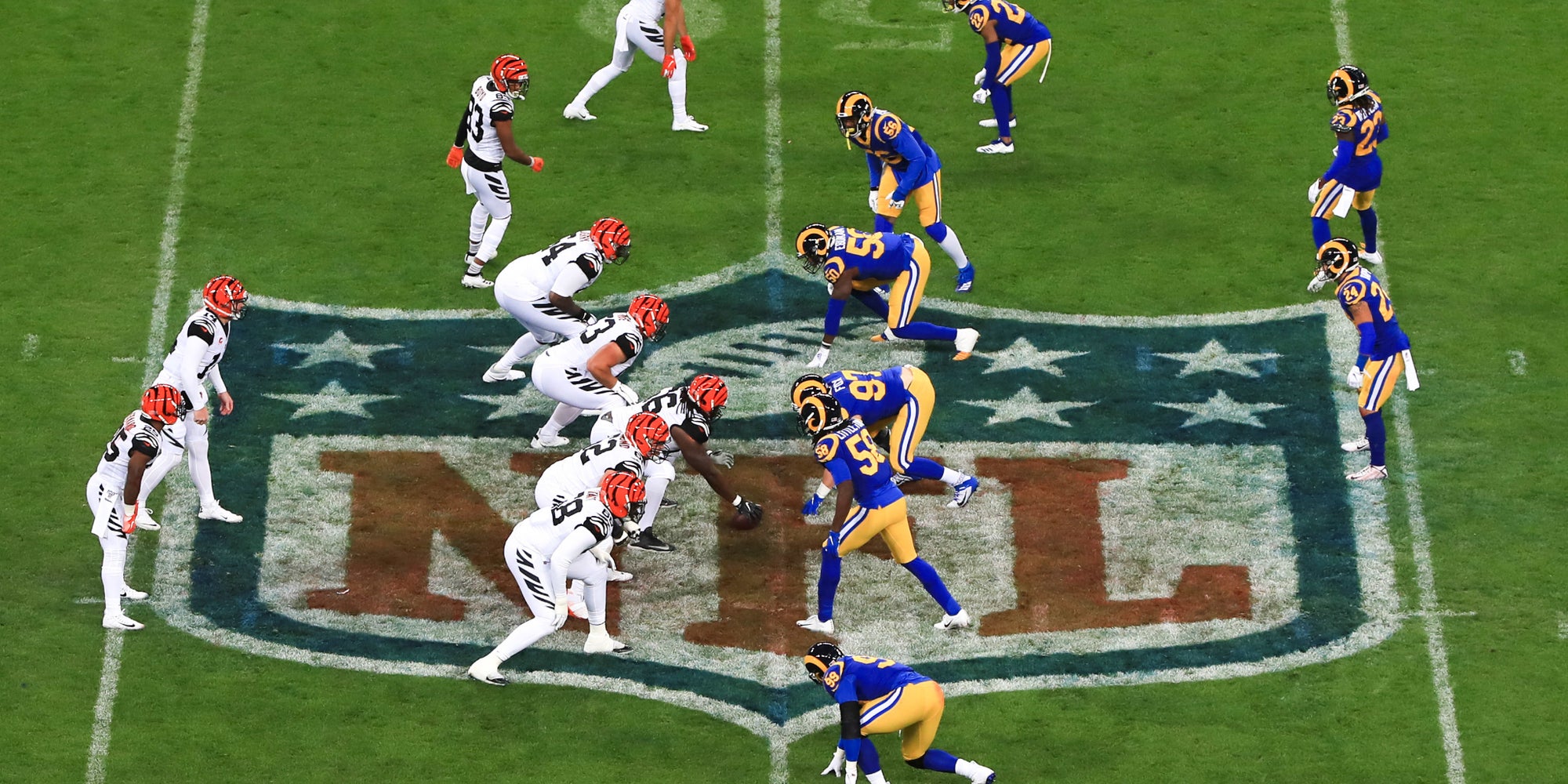 Les Cincinnati Bengals et les Los Angeles Rams lors d'un match NFL International Series au stade de Wembley de Londres, Angleterre