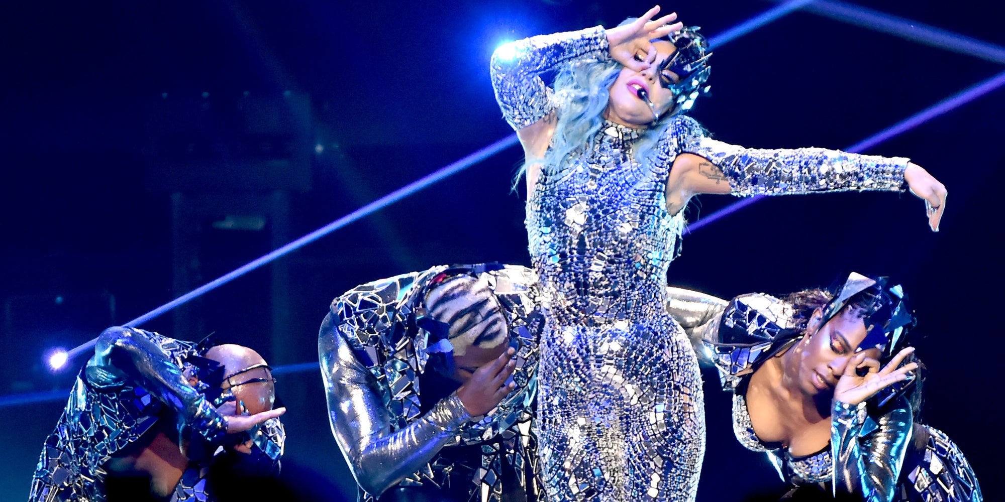 Lady Gaga sur scène à Miami, le 1er février 2020.