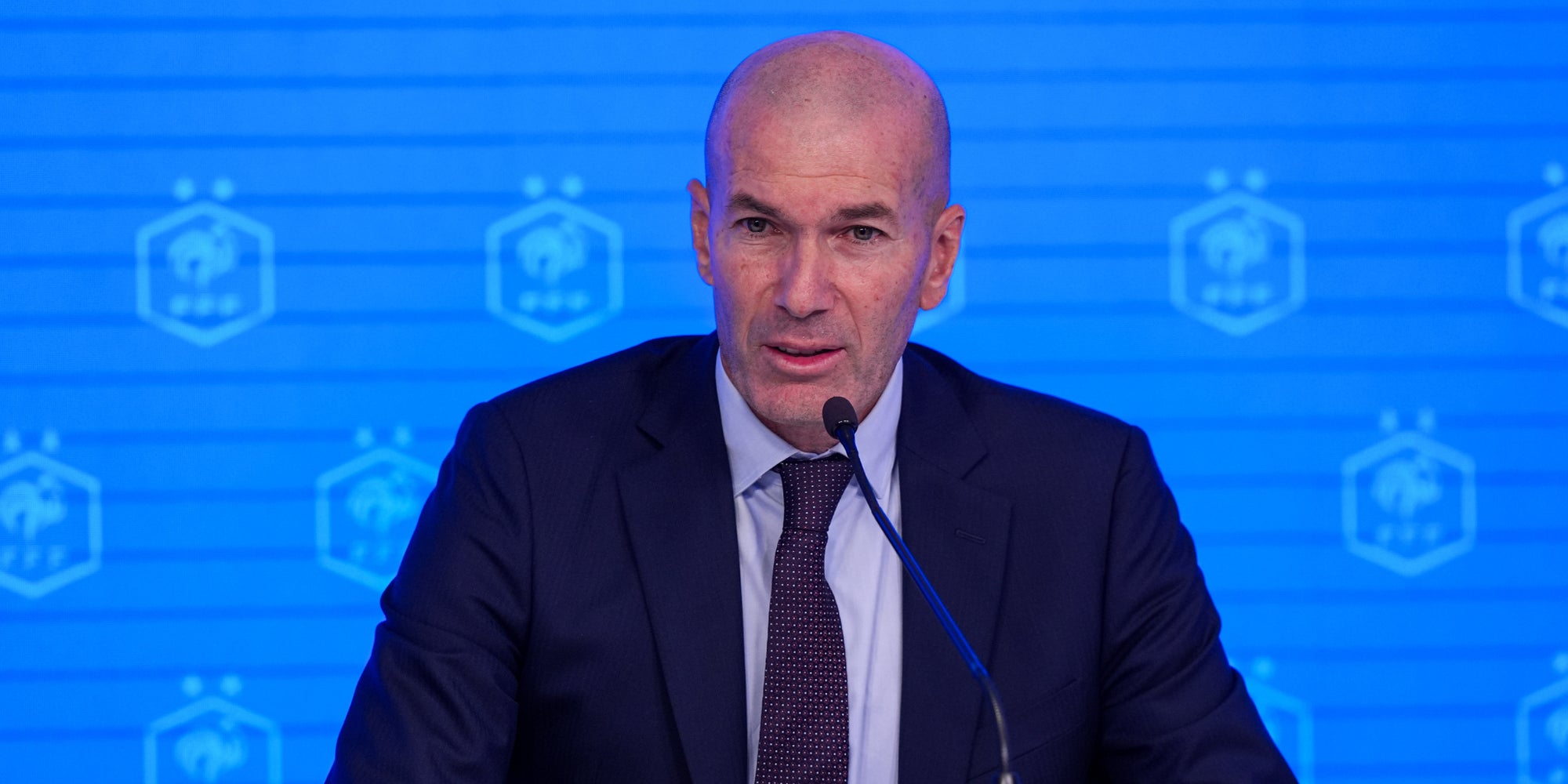 Zinédine Zidane ce mardi lors de la conférence de presse de présentation au siège de la FFF.