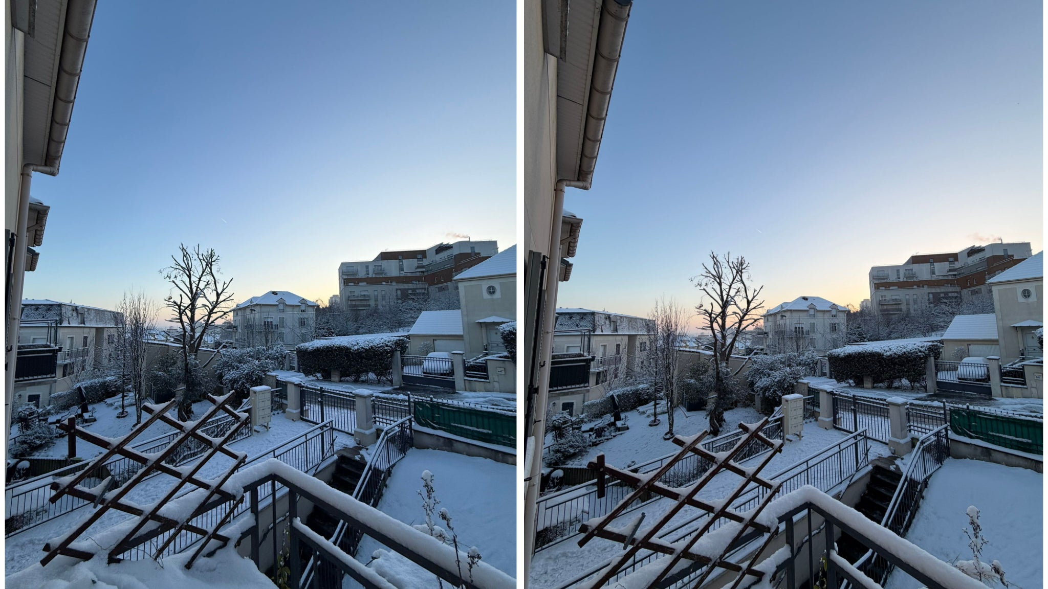 Difficile de faire la différence entre la photo prise en ultra grand-angle sur l’iPhone 16 Pro (à gauche) et celle prise sur l’iPhone 17 Pro (à droite), tant le rendu est qualitatif aussi bien en termes de netteté que des couleurs.