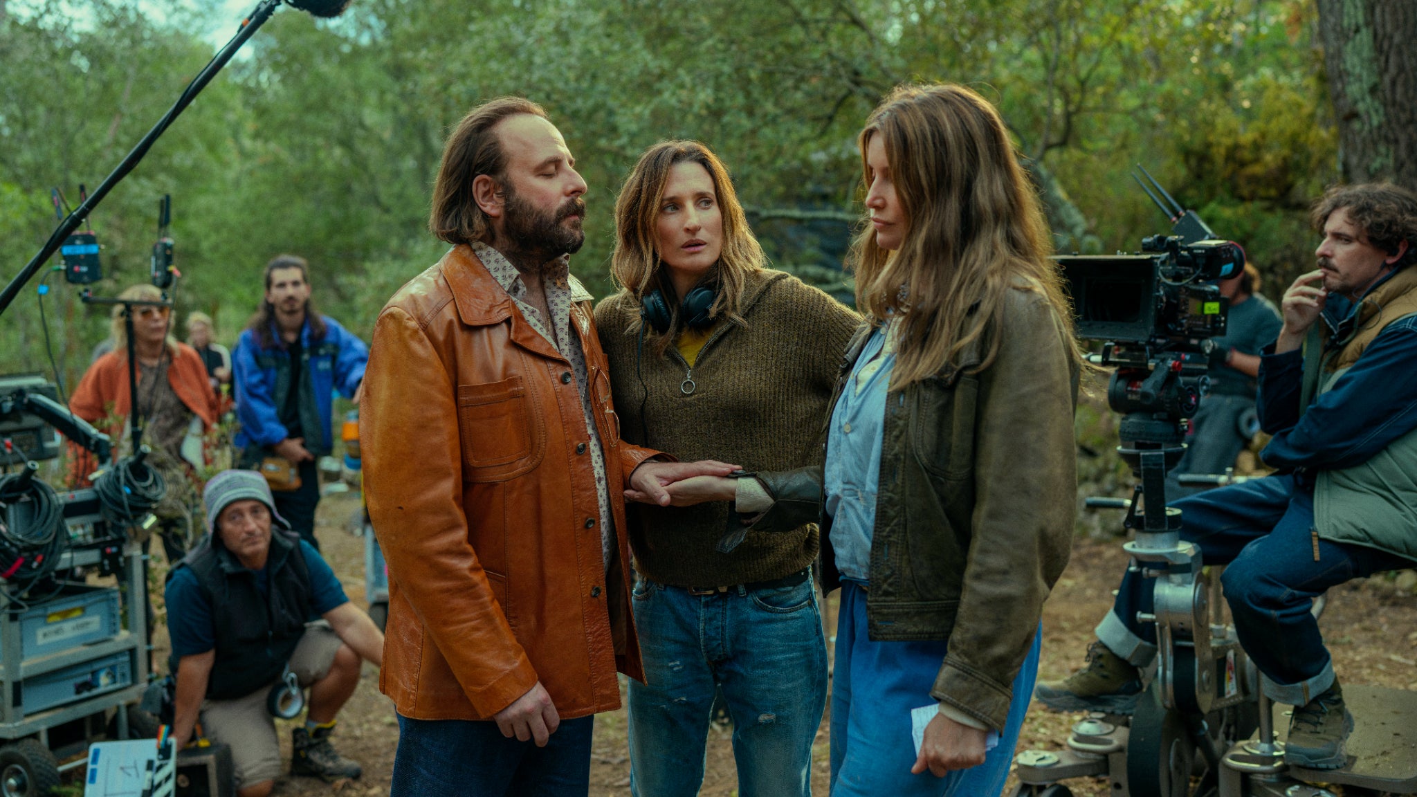 Camille Cottin, Laetitia Casta et Vincent Macaigne dans "Dix pour Cent, le Film"