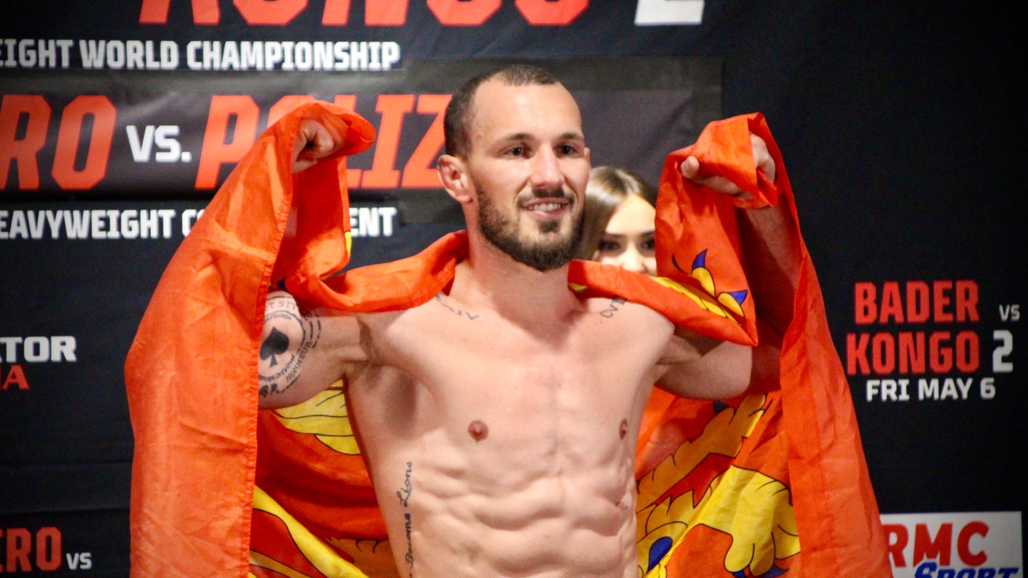 Le Français Davy Gallon (poids léger).