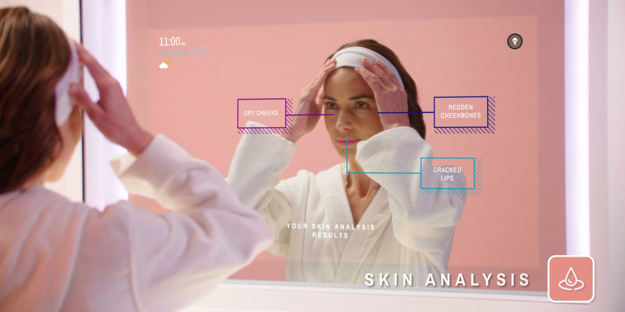 Le miroir connecté CareOS et sa technologie d’analyse de peau.