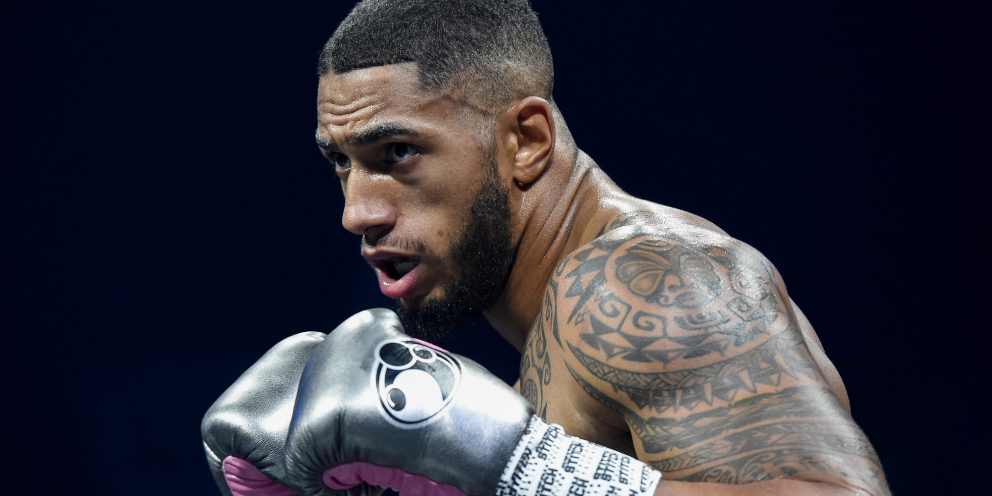 Tony Yoka pendant son combat face à Michael Wallisch, à Nantes, le 28 septembre 2019.