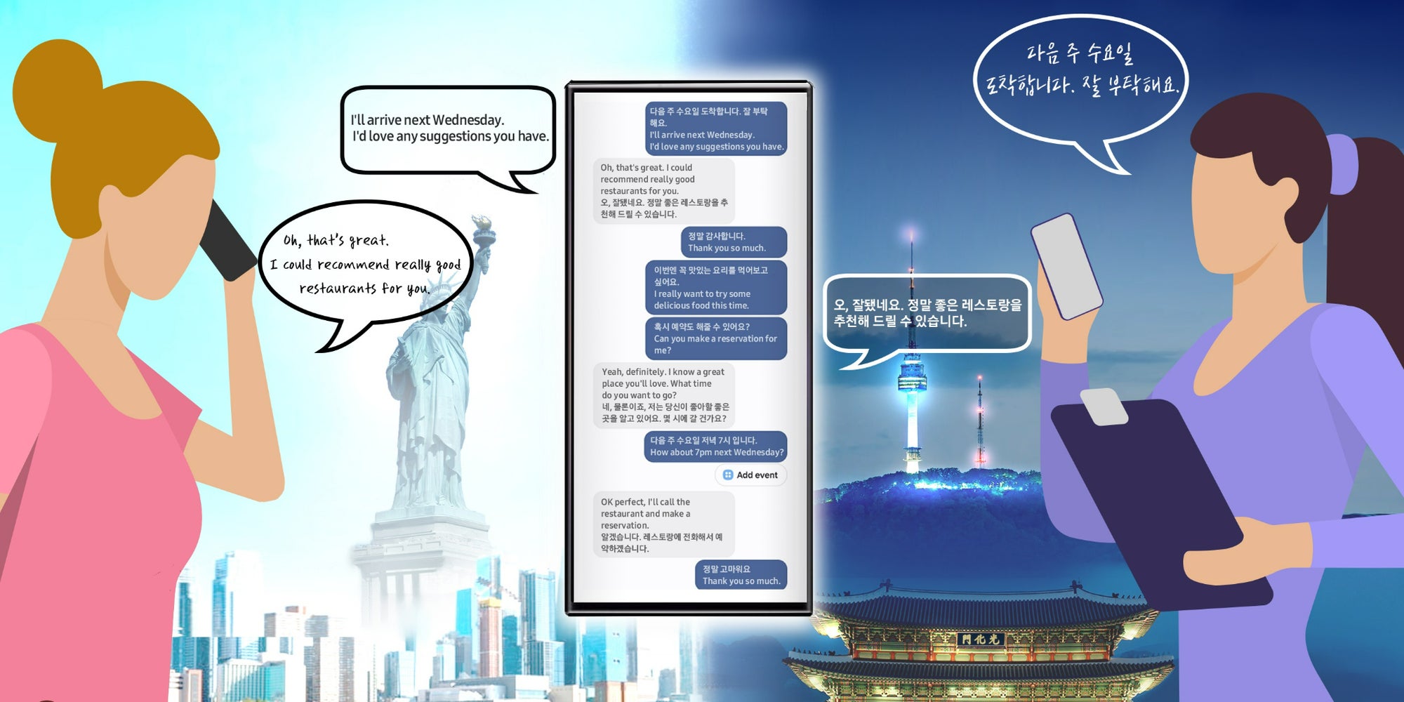 Samsung a annoncé l'arrivée d'une nouvelle fonctionnalité destinée à traduire les appels en temps réel. 