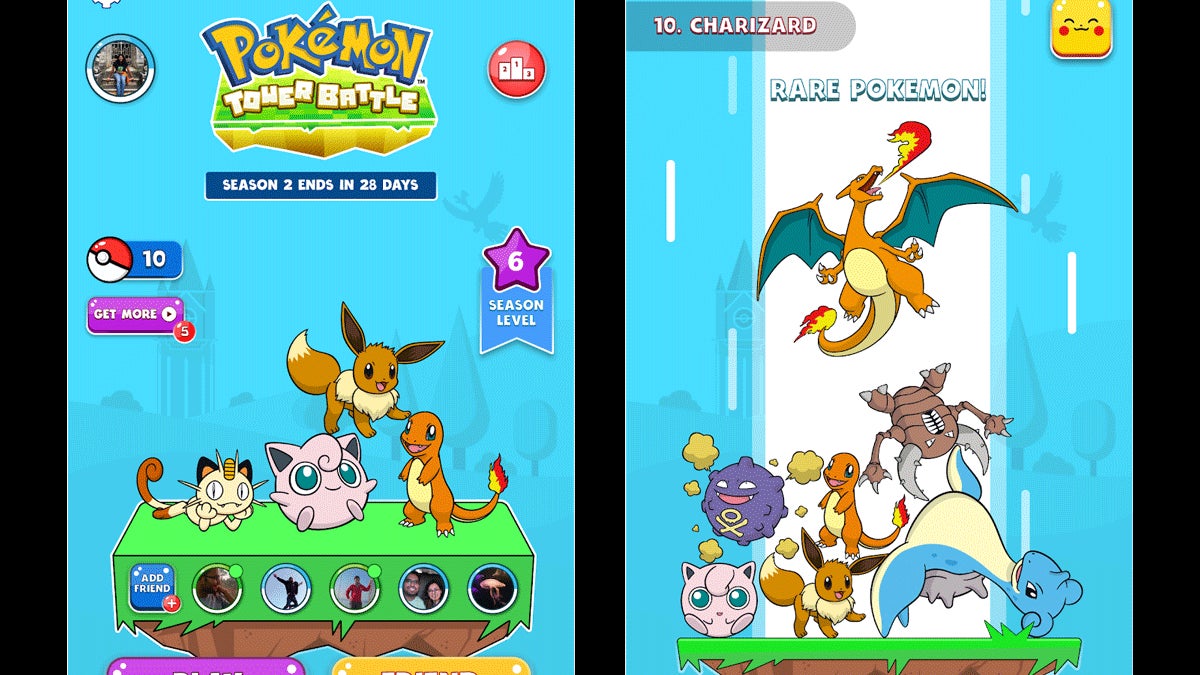 Grimpez les niveaux et capturez de nouveaux Pokémon en affrontant vos amis ou des adversaires inconnus.