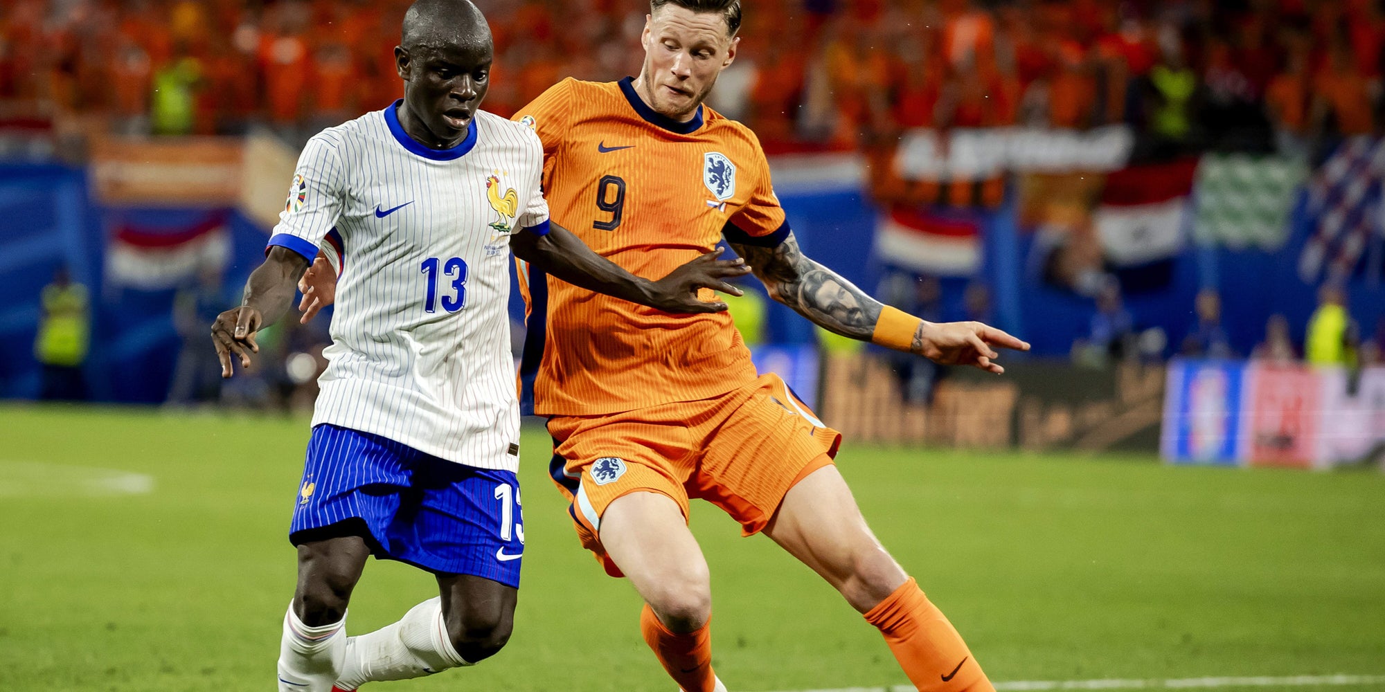 N'Golo Kante lors du match entre les Pays-Bas et la France, le 21 juin 2024 au Stade de Leipzig.