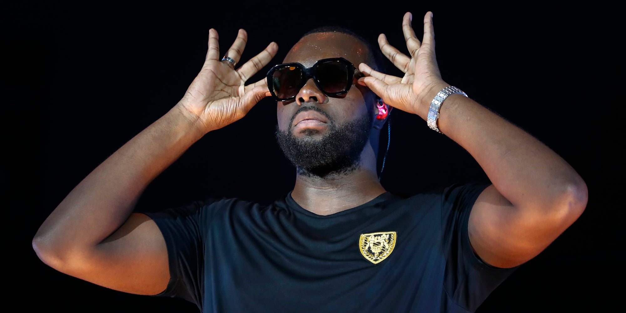 Gims lors de son concert au Stade de France à Saint-Denis le 28 septembre 2019