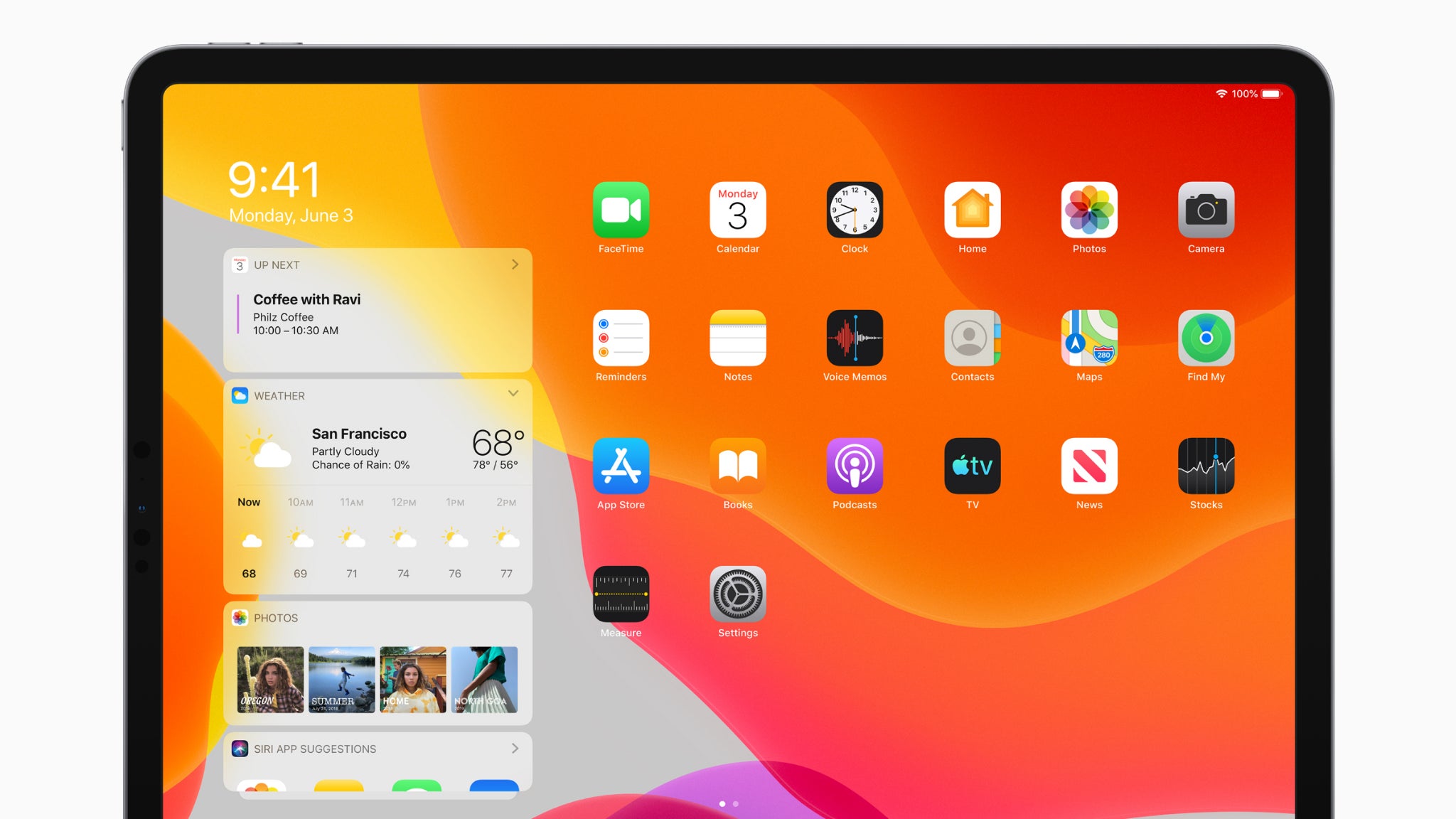 Nouvel iOS pour l’iPad, comme présenté par Apple au WWDC 2019, plus adapté aux tablettes.