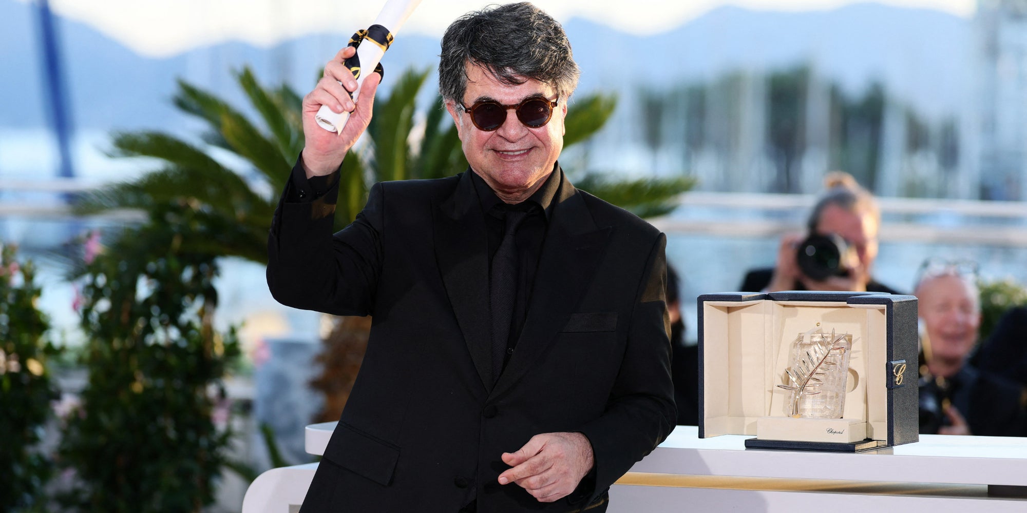 Jafar Panahi, lauréat de la Palme d'or pour "Un simple accident" au 78e Festival de Cannes, le 24 mai 2025.