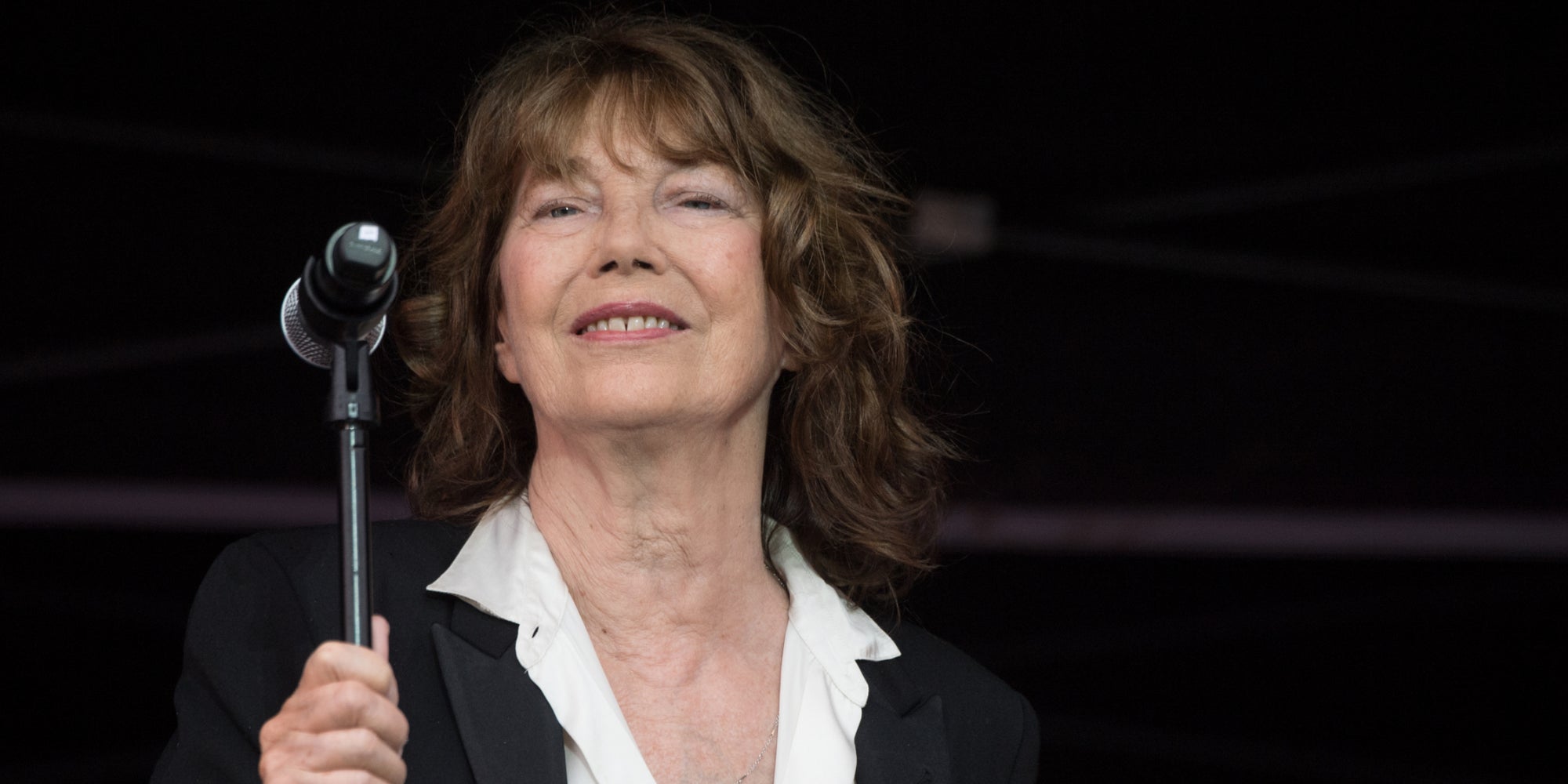 Jane Birkin, sur la scène des Vieilles Charrues à Carhaix-Plouguer, le 18 juillet 2019.