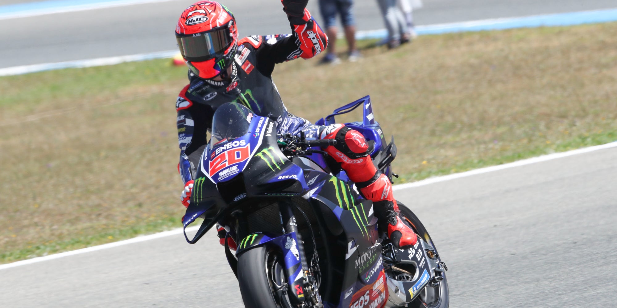 Le Français Fabio Quartararo (Yamaha Motor Racing) lors du Grand Prix d'Espagne sur le Circuit de Jerez, le 26 avril 2026.